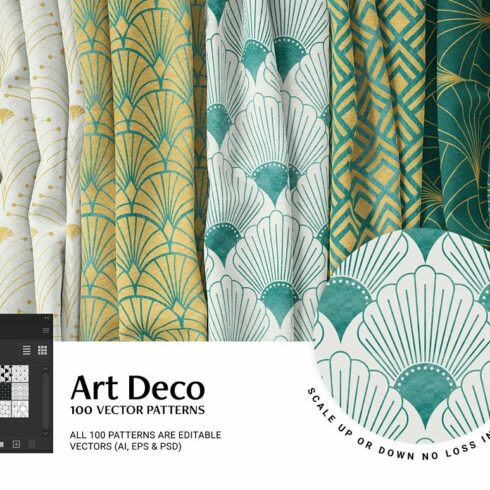 100 Art Deco Patterns – MasterBundles