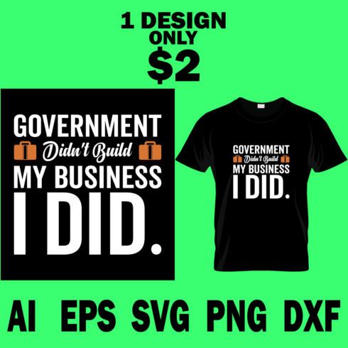 Business Typography SVG T-shirt Design main cover.