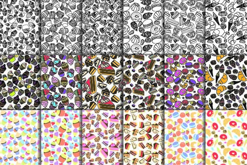 A selection of unique images of sweets patterns