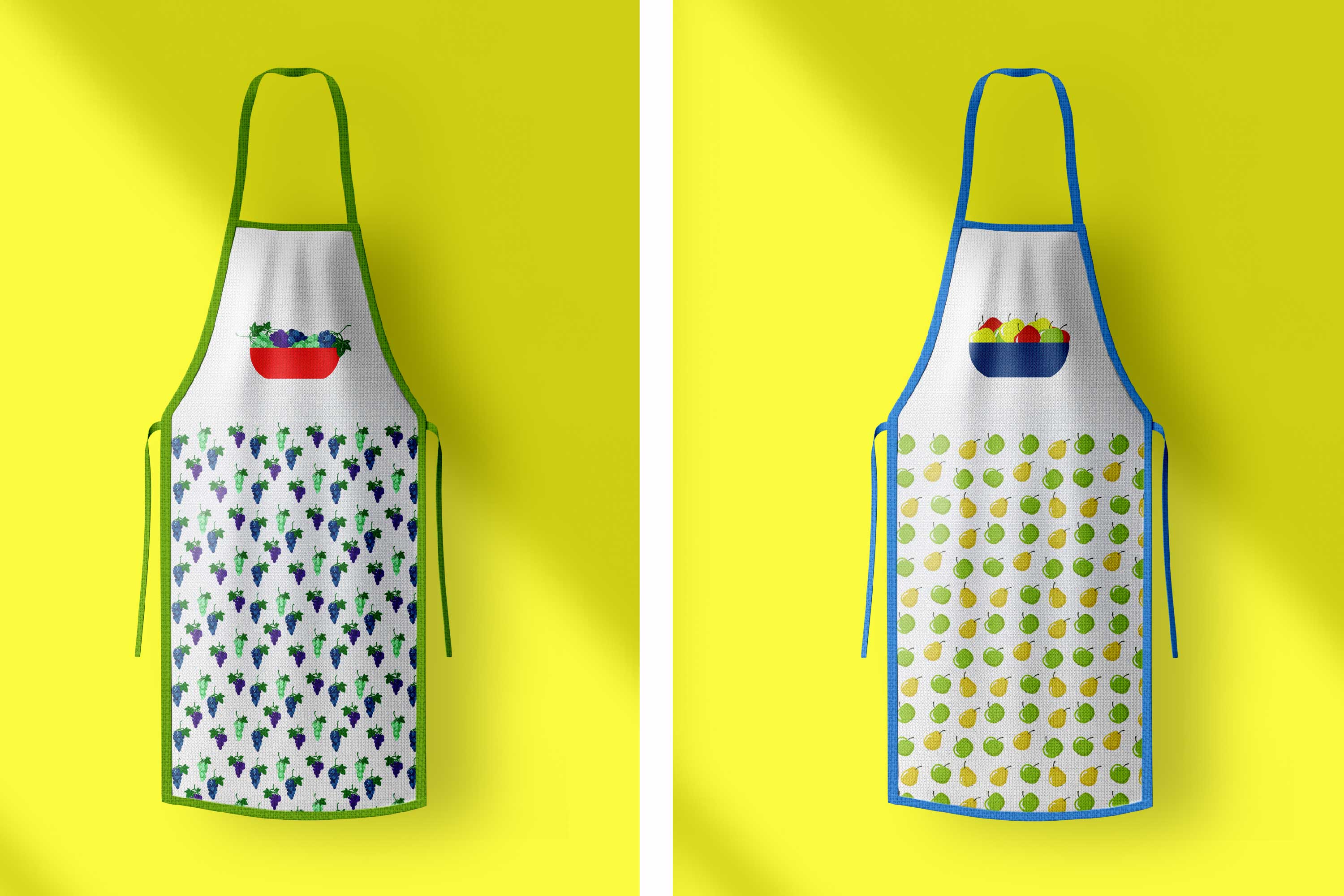 Image of aprons with wonderful fruit images