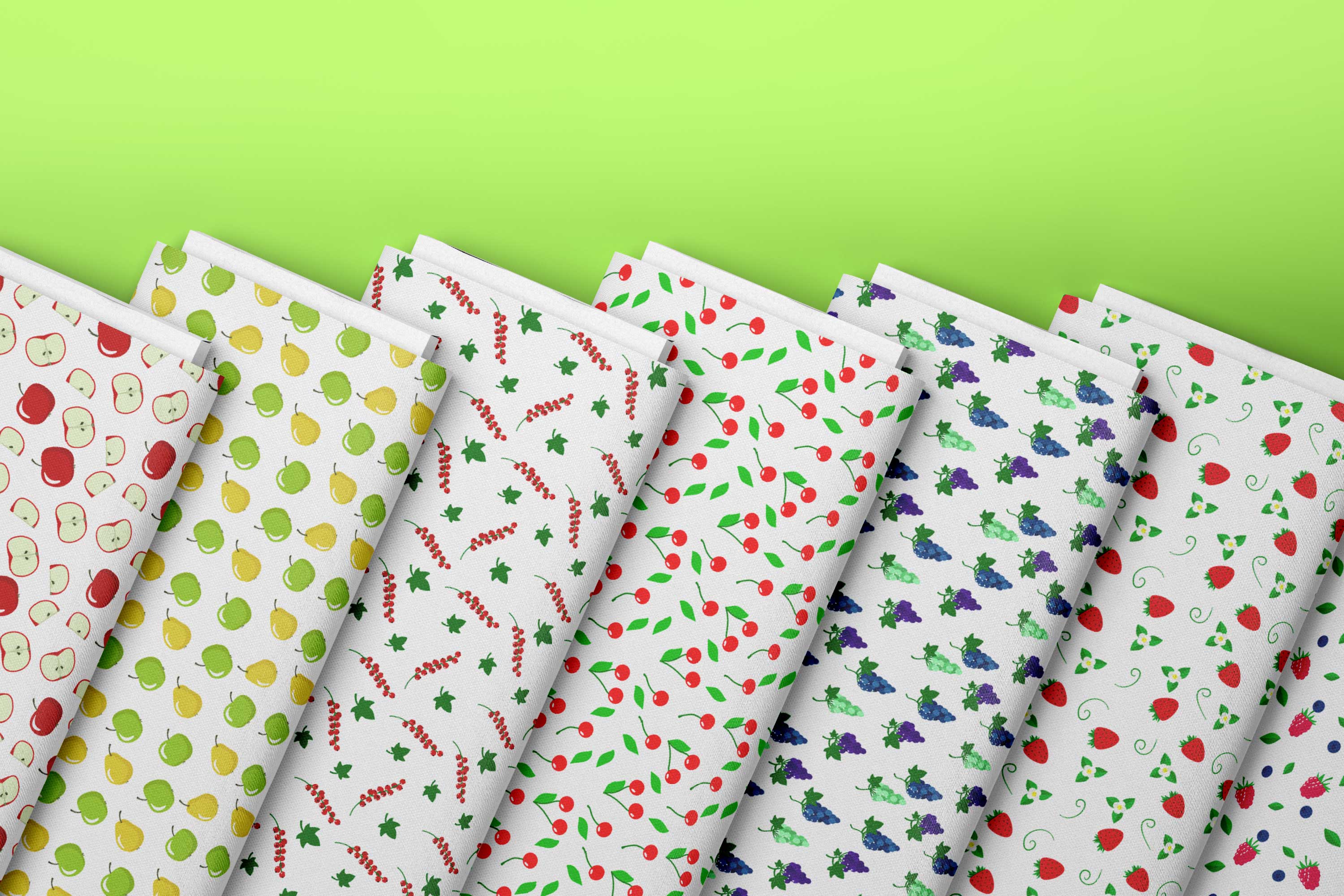 Image of wrapping paper with enchanting images of fruit