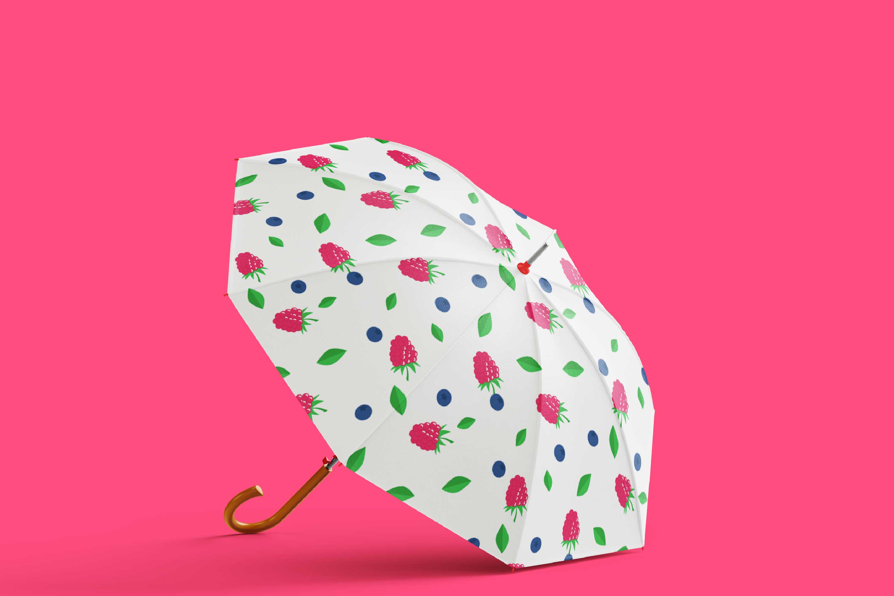 Image of an umbrella with beautiful fruit images