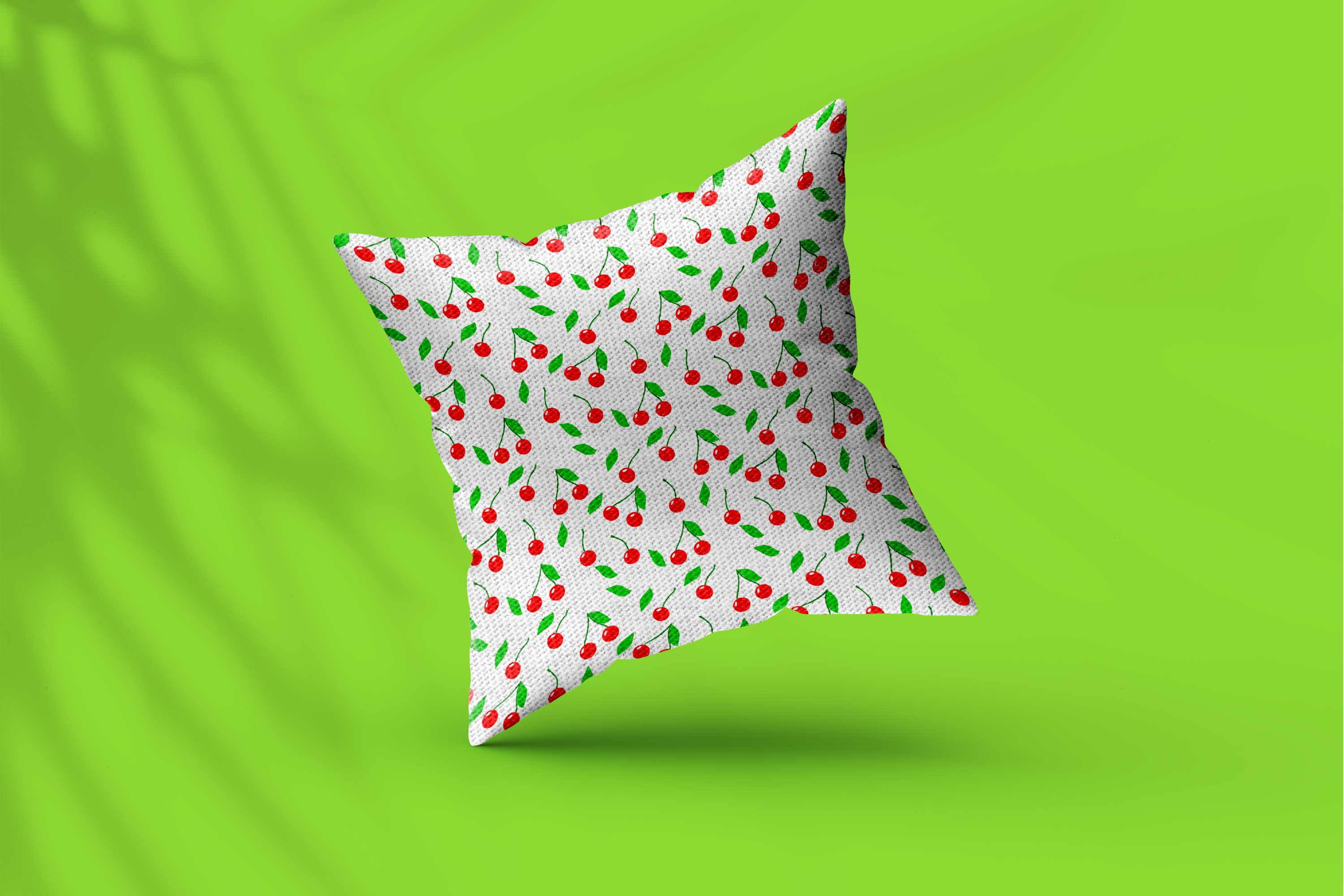 Pillow image with fruit images