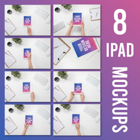 8 iPad Mockups For Procreate image cover.