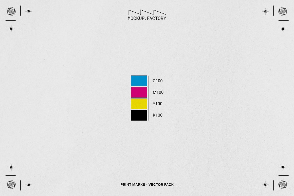 Color palette with blue, pink, yellow and black colors on a gray background.