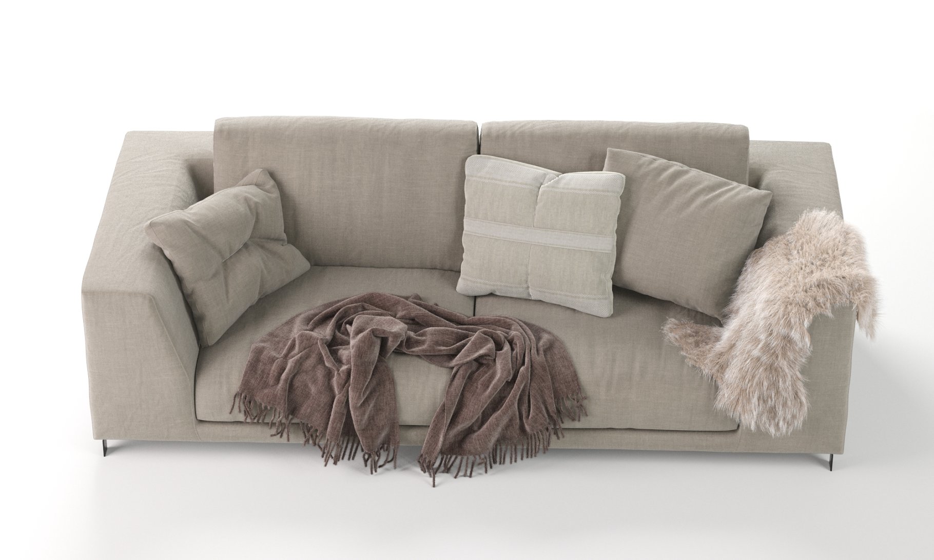 Rendering of an irresistible 3d model of a sofa