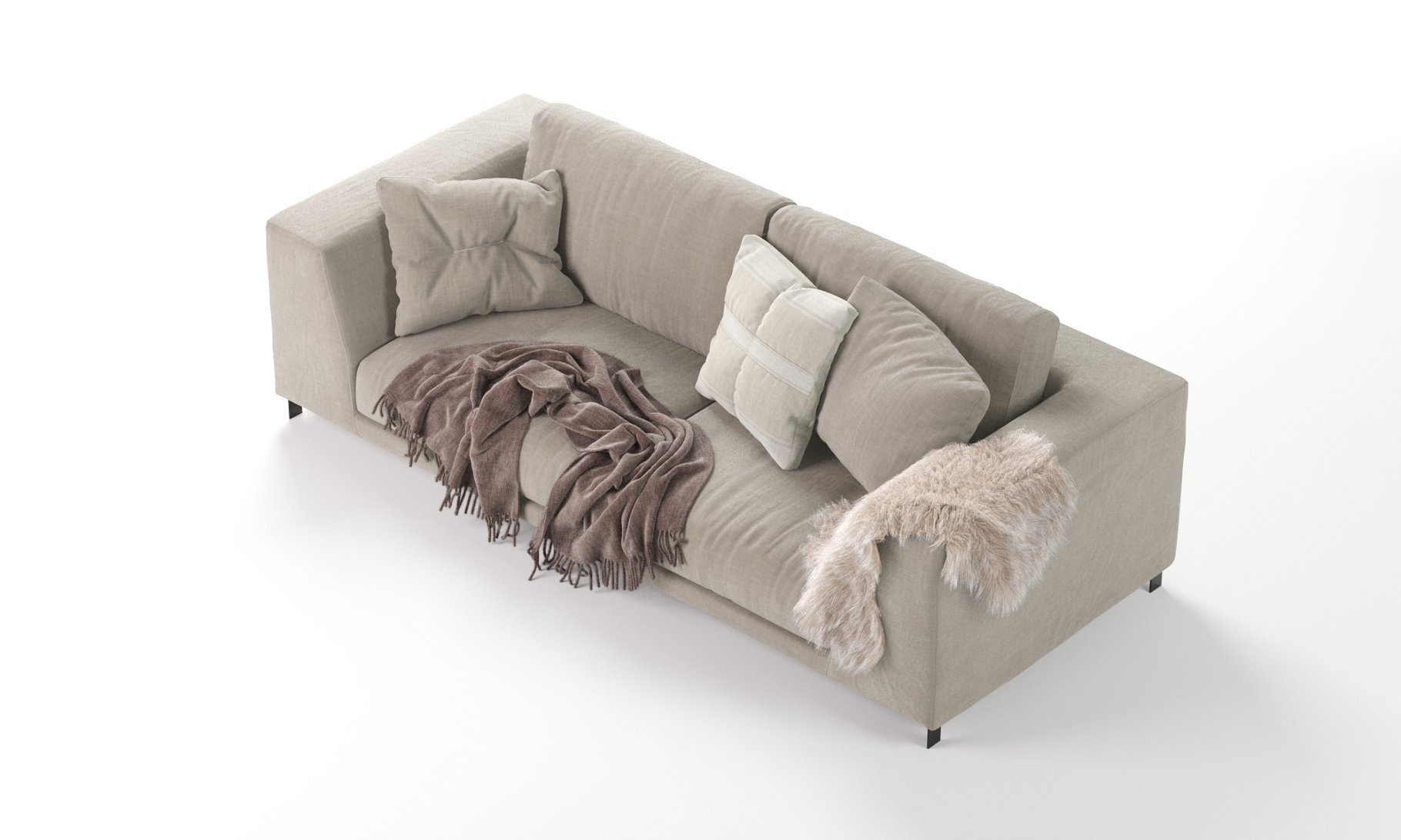 Rendering an enchanting 3d model of a sofa