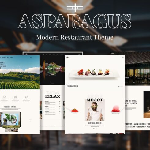 A set of adorable restaurant theme WordPress pages.