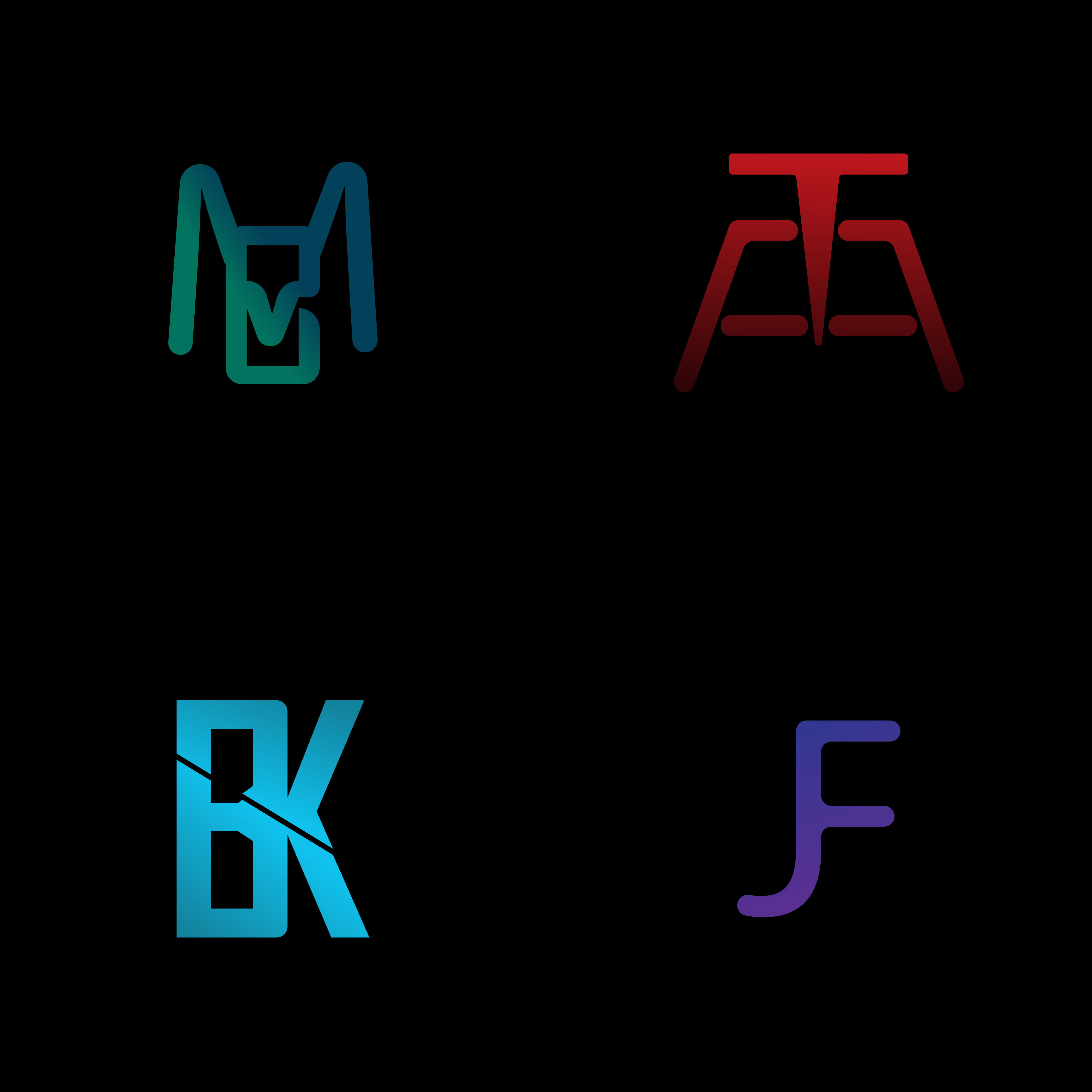 Lettering Mark Logo Design Bundle cover image.