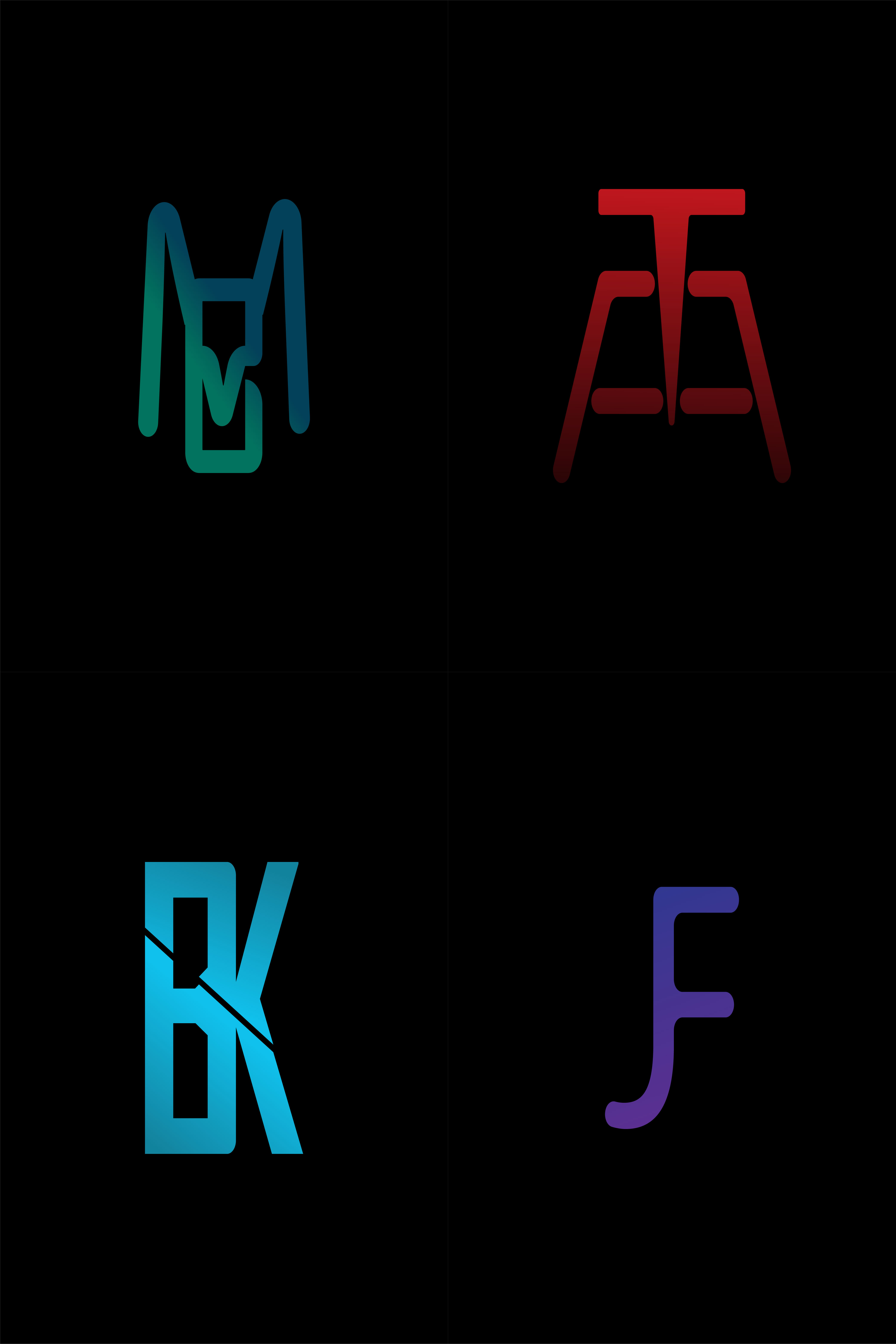 Letter Mark Logo Design Bundle pinterest image.