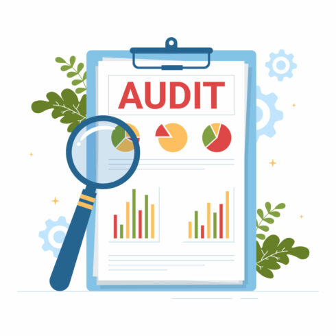 Business Audit Documents Illustration cover image.