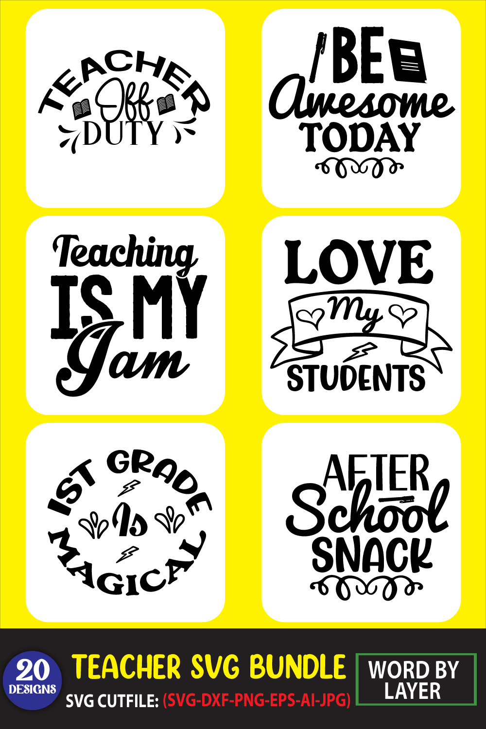 A set of great images for prints on the theme of the teacher
