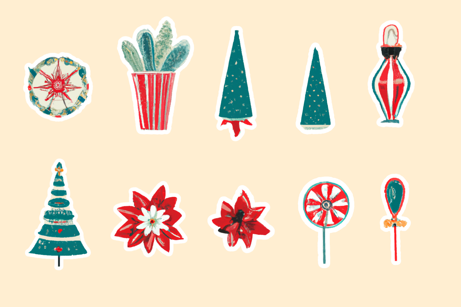 Christmas Retro Grunge PNG Clipart preview image.