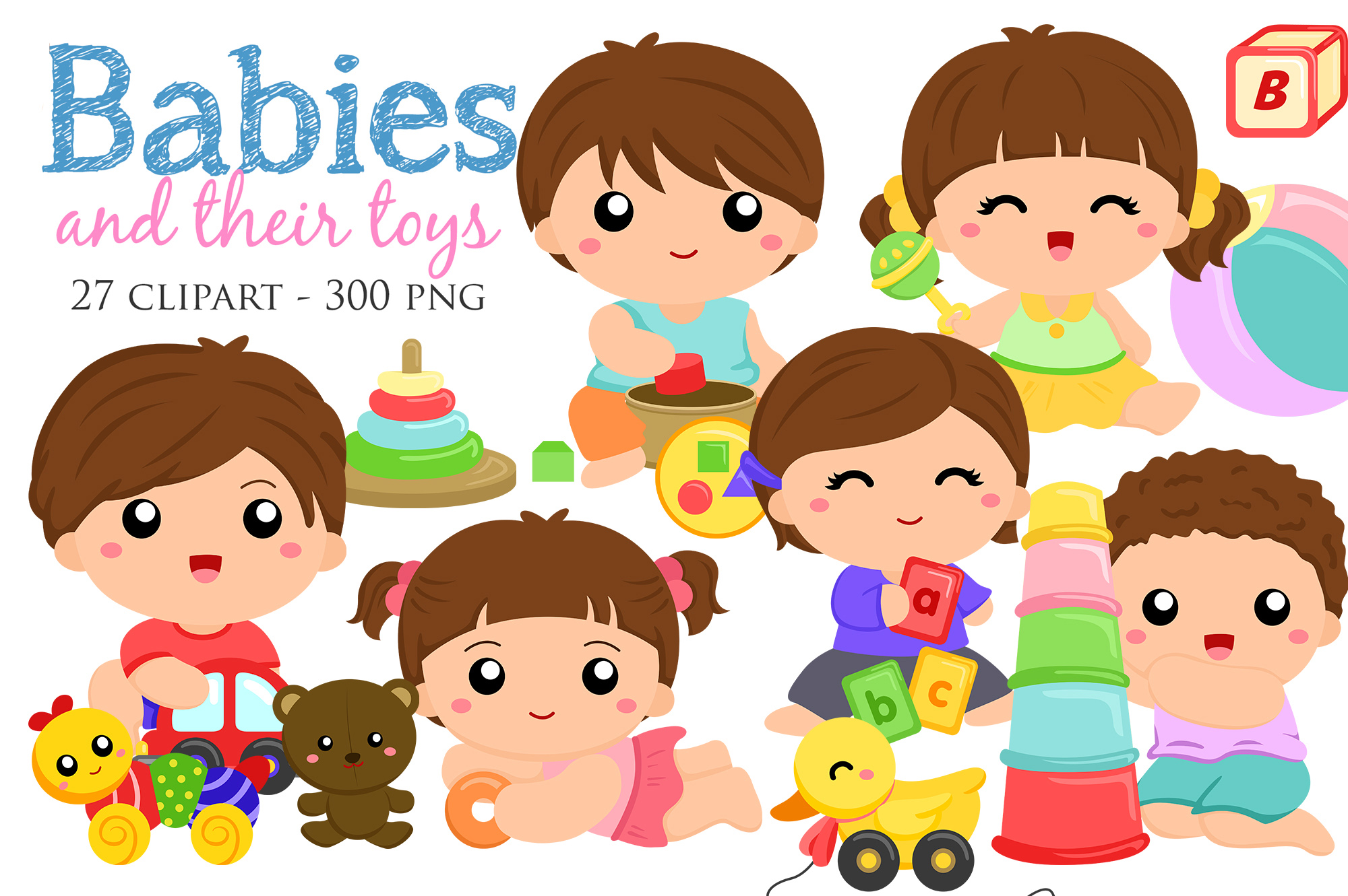 cute baby toys images clipart