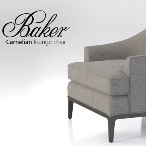 Baker carnelian lounge chair main image preview.