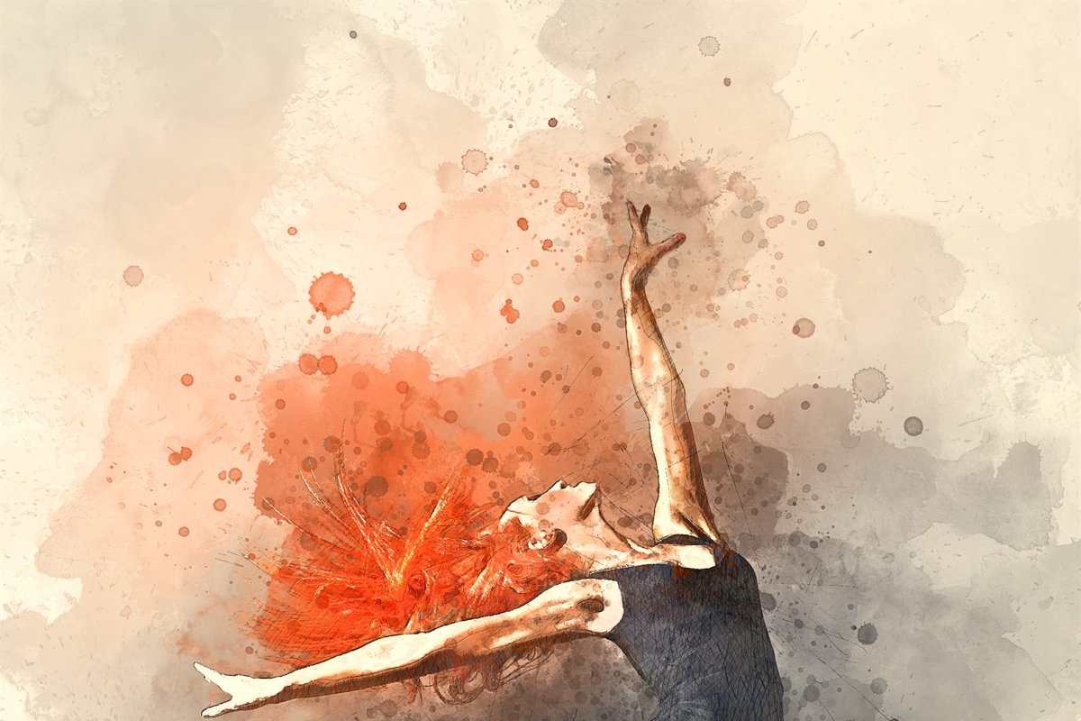 Artist Photoshop Action - ballet girl.