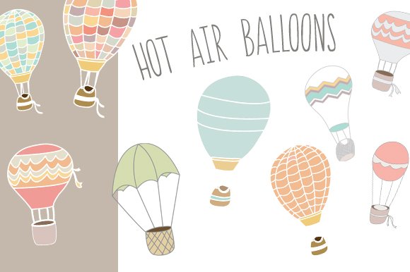 Simple and colorful balloons collection.