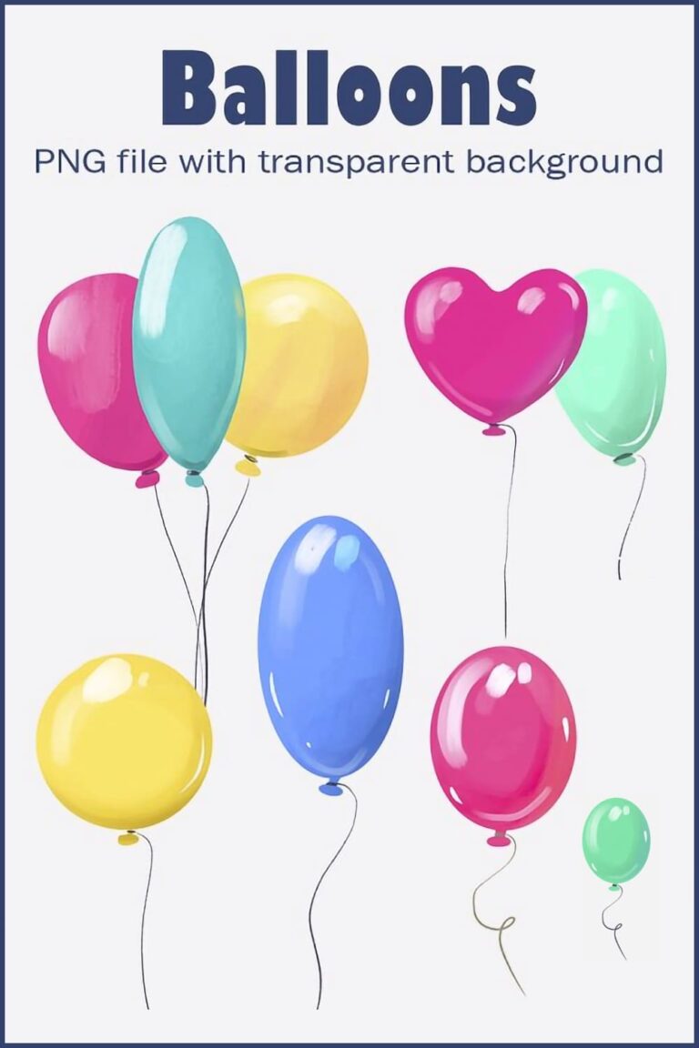 Balloons PNG Clipart – MasterBundles