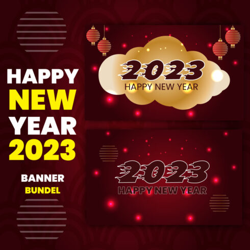 Happy New Year 2023 Banner main cover image.