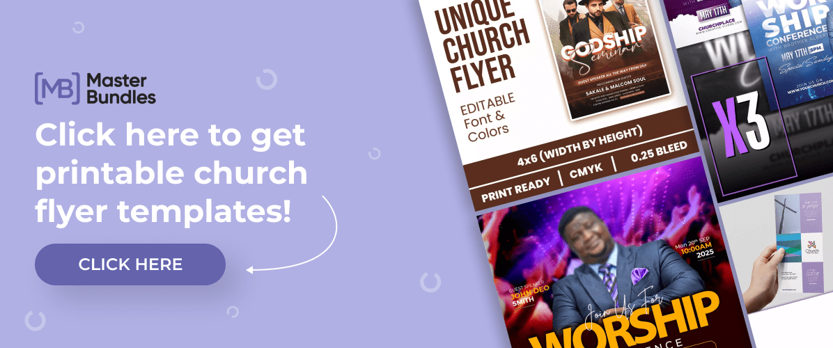 Banner for church flyers.