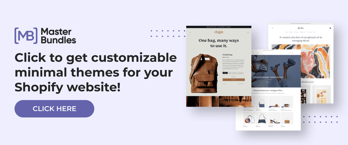 Banner for customizable shopify minimal themes.