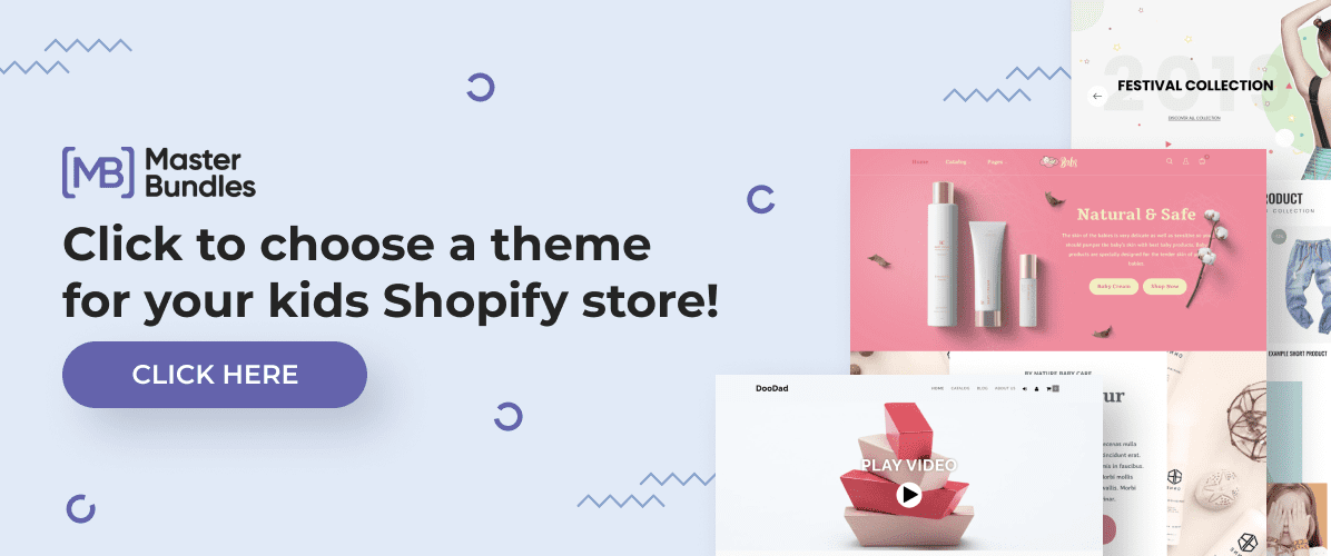 Banner for customizable shopify kids themes.