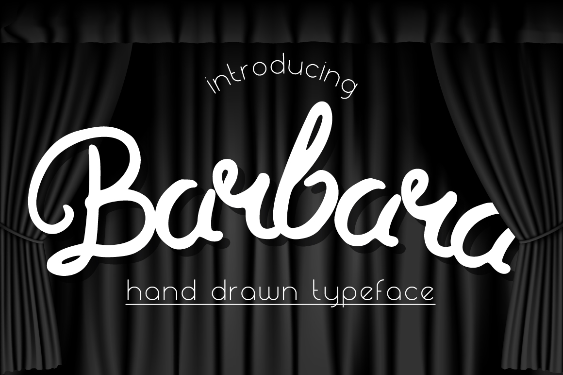 White calligraphy lettering "Barbara" on a dark gray background.