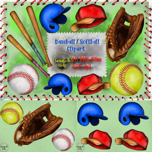 Baseball / Softball Clipart.
