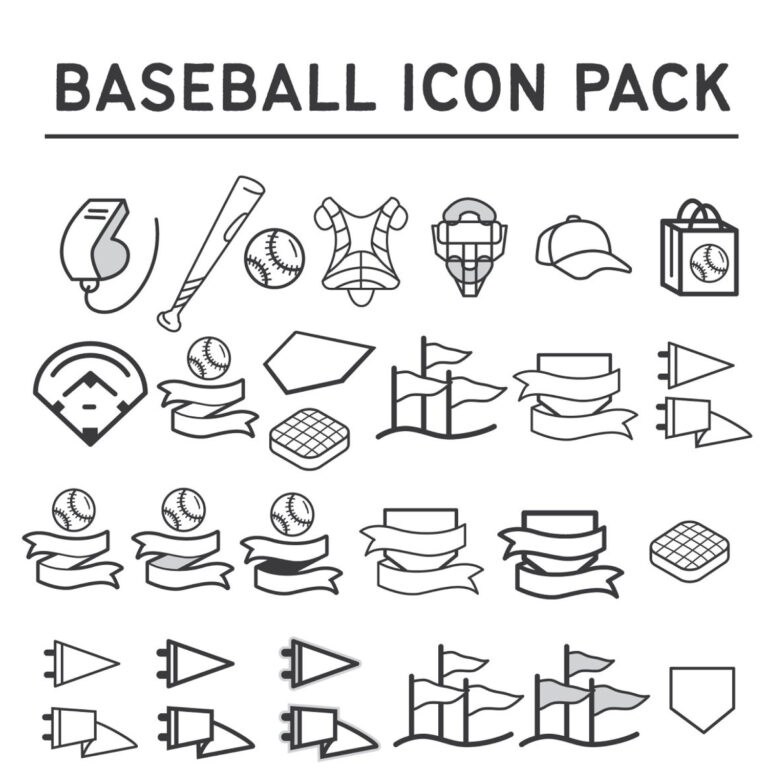 Baseball Vector Icon Pack – MasterBundles