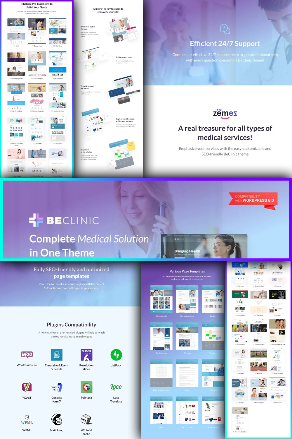 BeClinic - Multipurpose Medical Clean WordPress Theme - Pinterest.