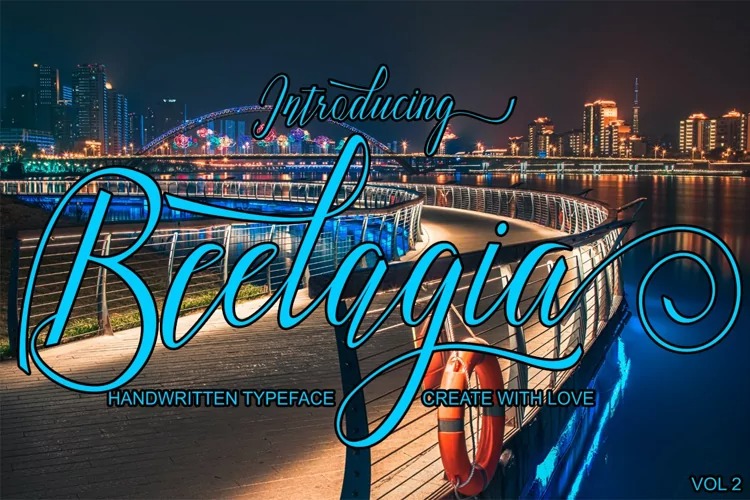 Image with text showcasing the adorable Beelagia font.