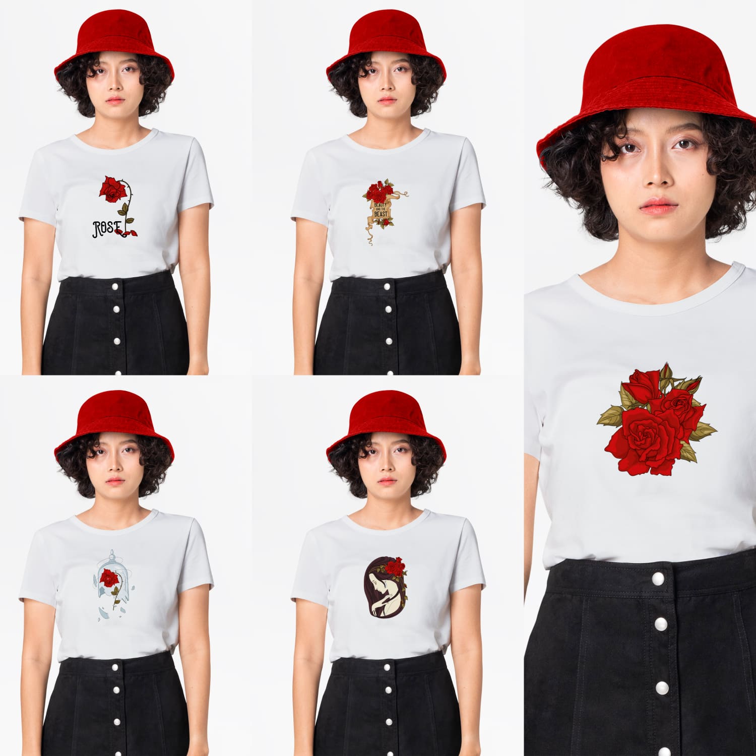 Belle Rose Svg T-shirt Designs cover.
