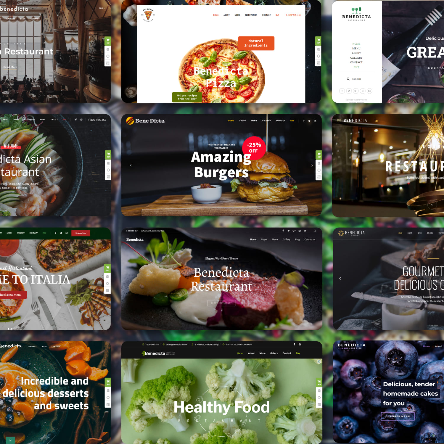 Benedicta - Restaurant & Food WordPress Theme cover.