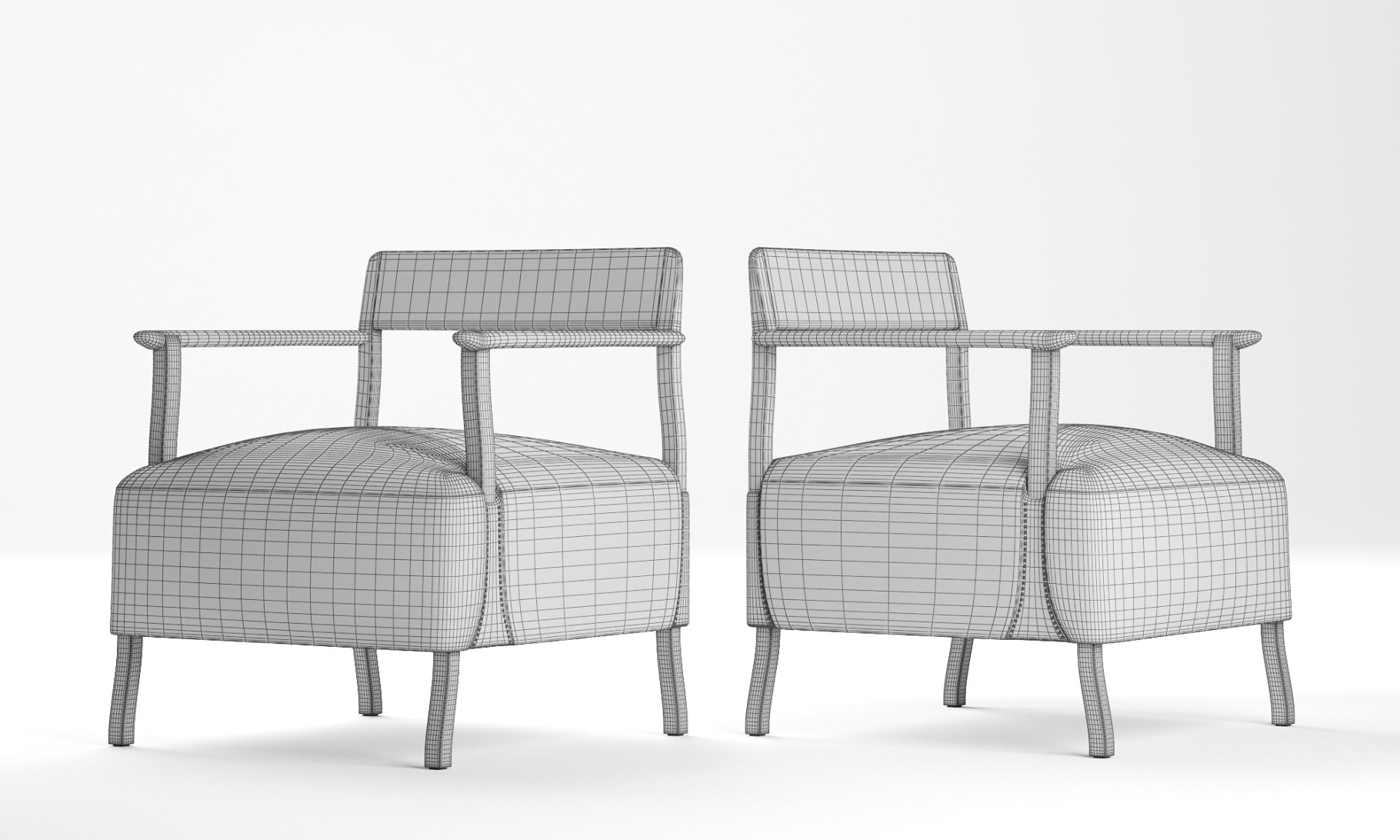 Rendering a gorgeous 3d model of an armchair without textures