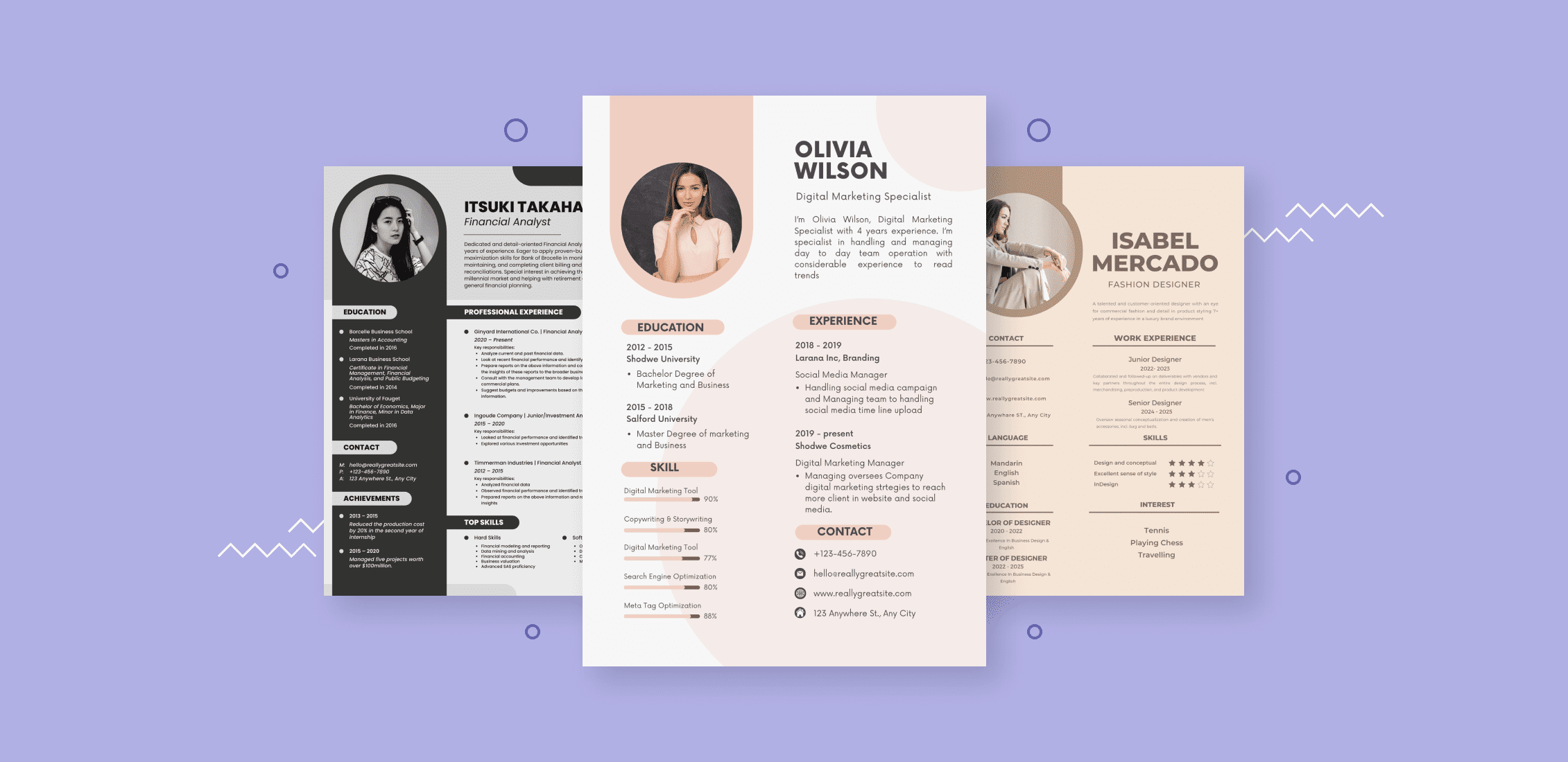 canva resume template free login