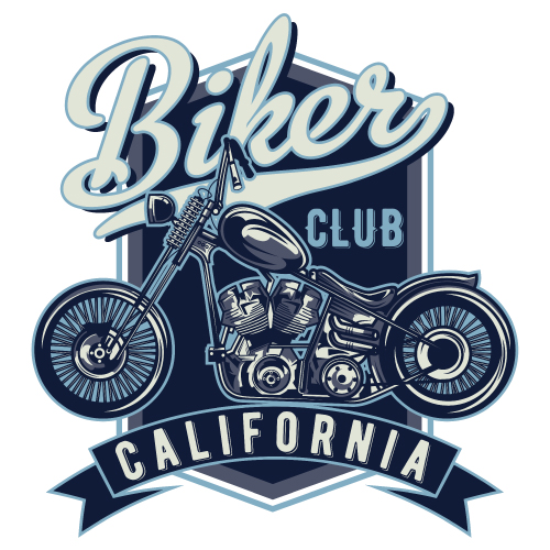 Biker club california t shirt graphic.