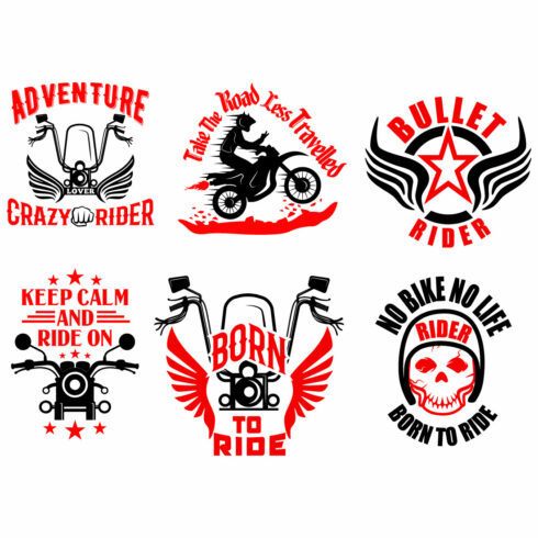 Bike Riders Stickers Template cover image.