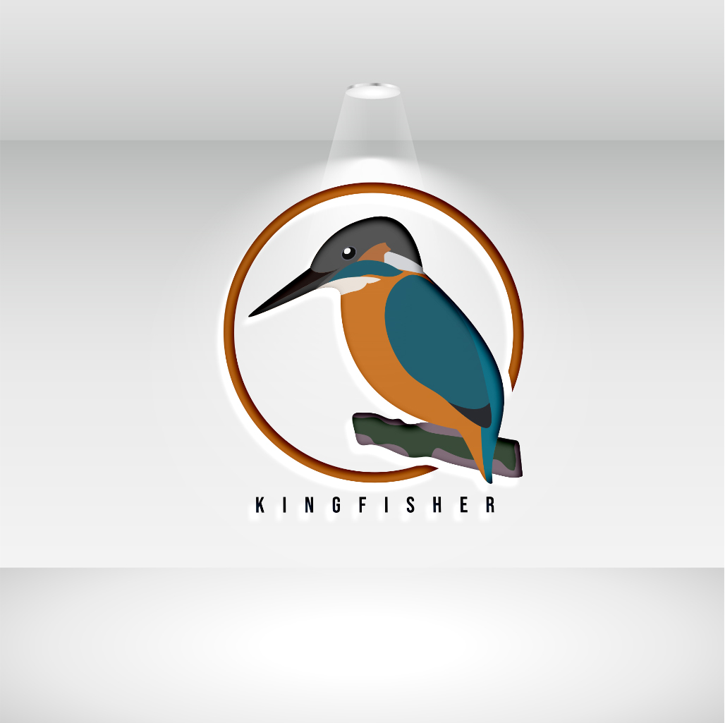 Bird Logo Design Template kingfisher.