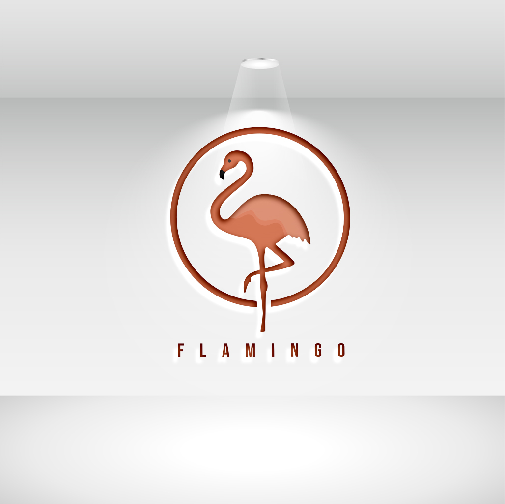 Bird Logo Design Template flamingo preview.