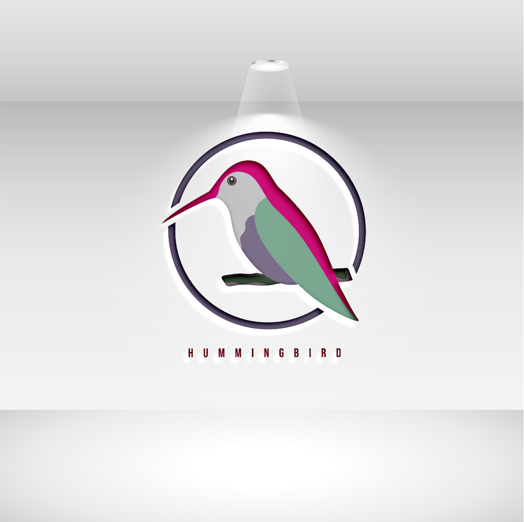 Bird Logo Design Template hummingbird preview.