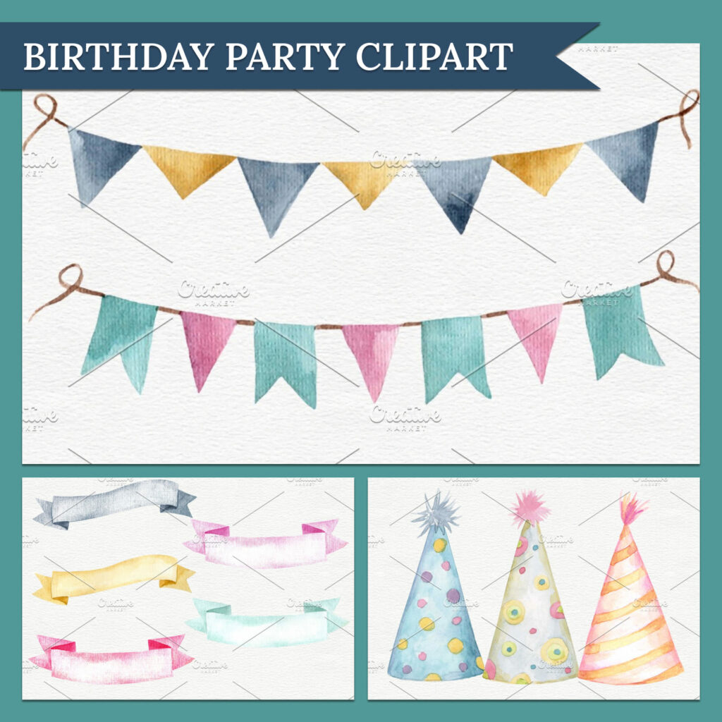 Birthday Party Clipart – MasterBundles