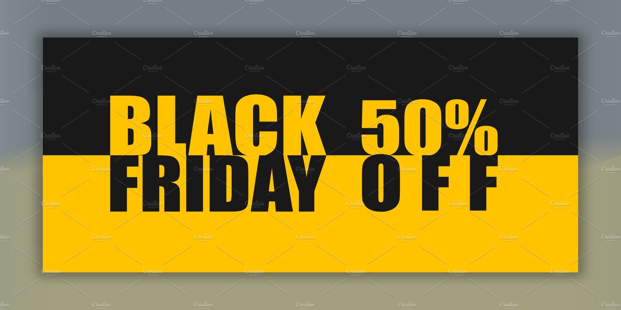 Black and yellow black friday banner.