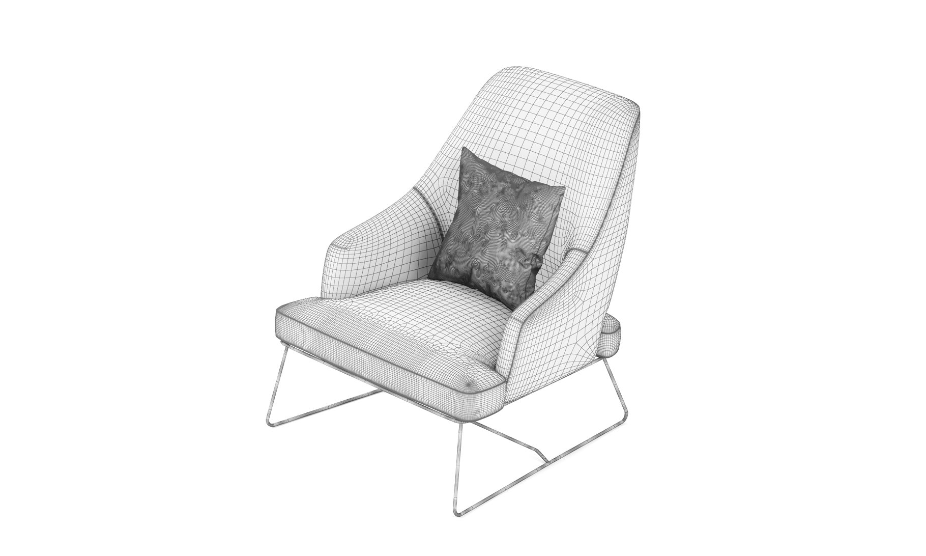 Beautiful chair 3d model without texture