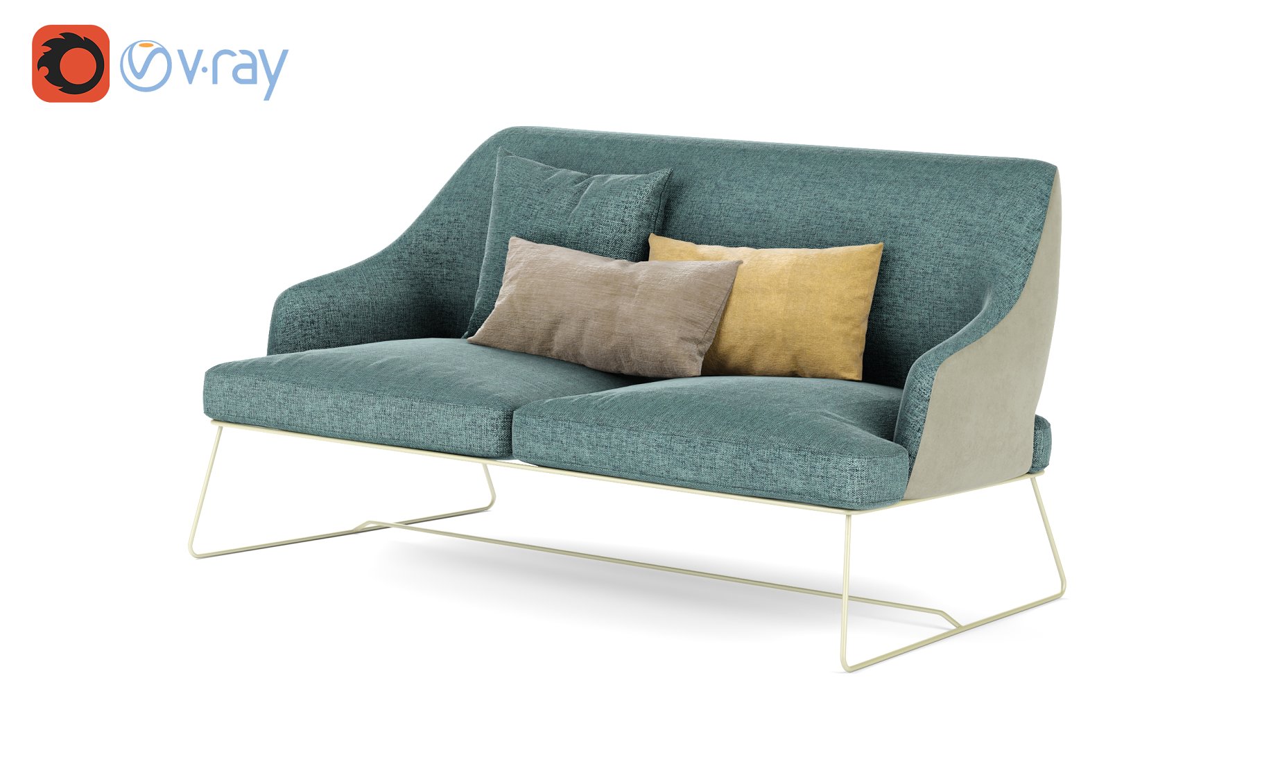 Amazing sofa 3d model rendering