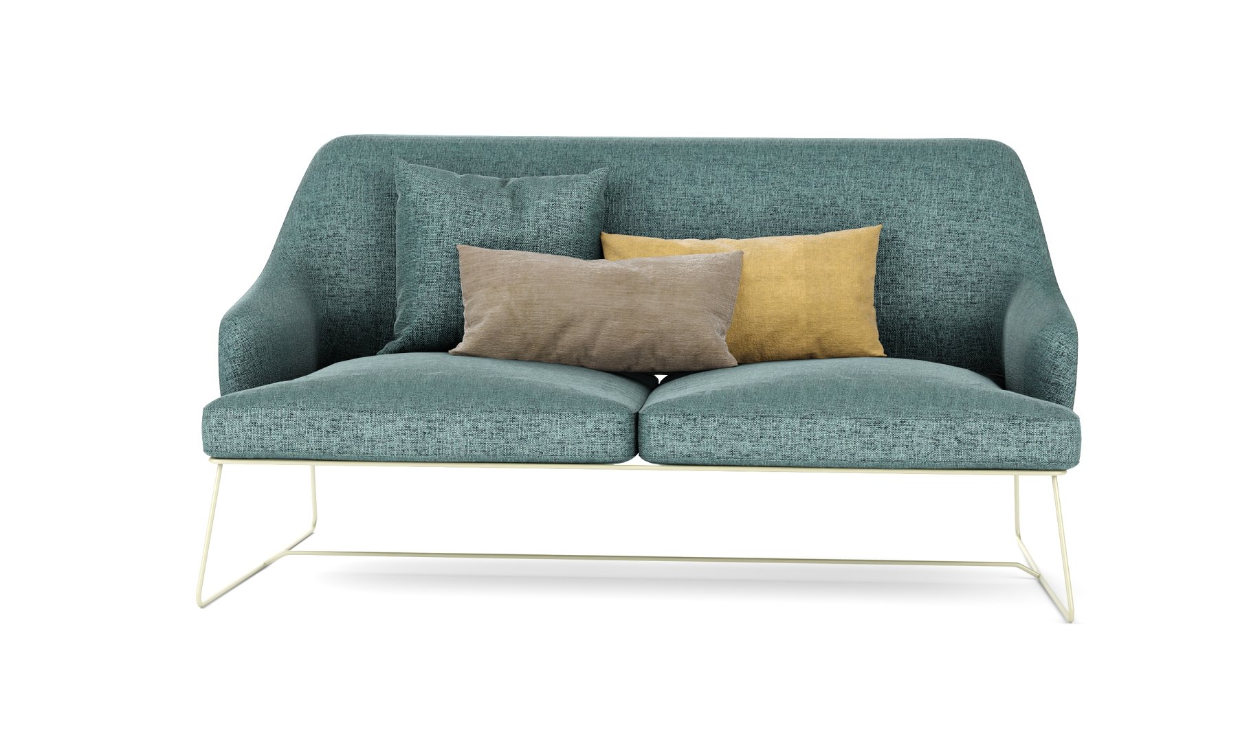 Rendering of a unique 3d model of a sofa