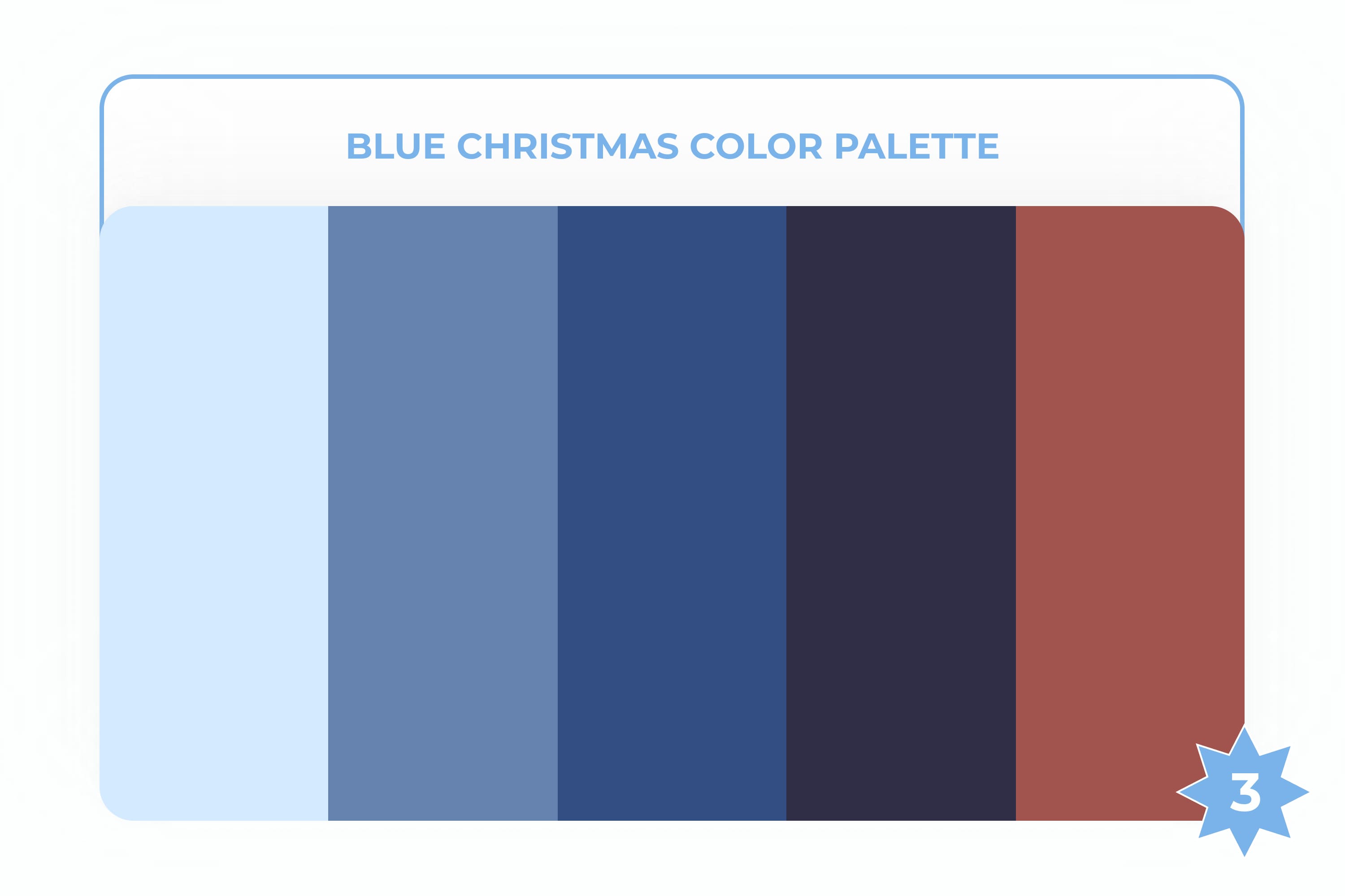 Collage of colored stripes in a blue palette with brown and blue.