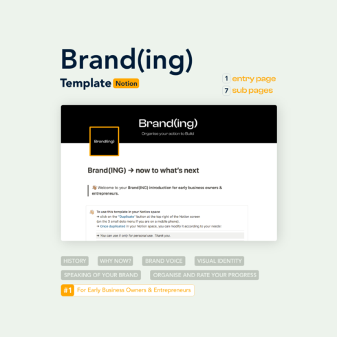 Branding Notion Template cover image.