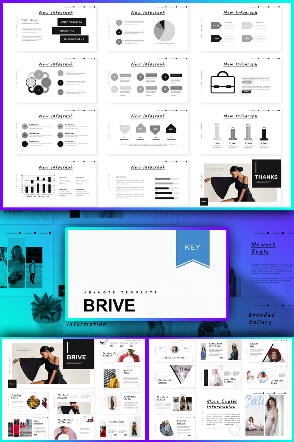 Brive | Keynote Template - Pinterest.