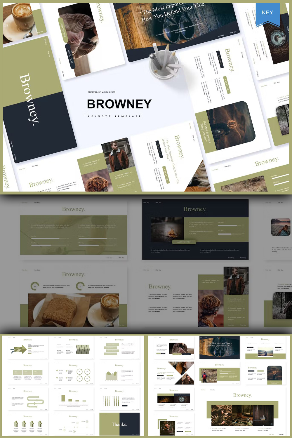 Browney | Keynote Template - Pinterest.