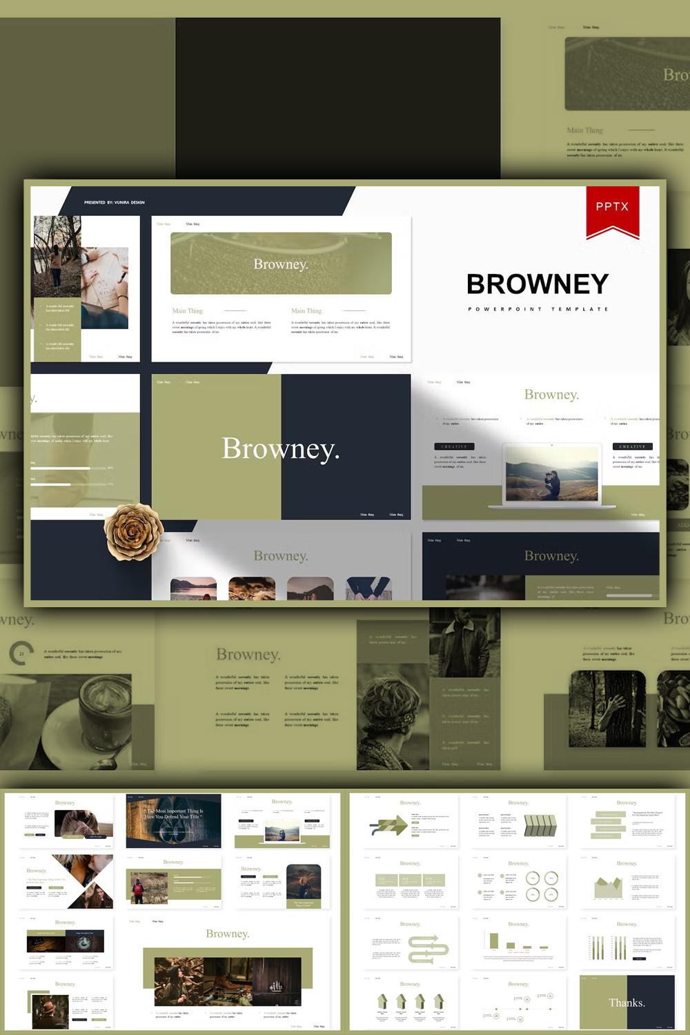 Browney | Powerpoint Template - Pinterest.